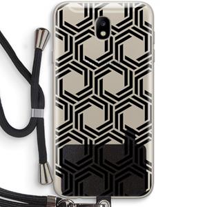 CaseCompany Geometrisch patroon: Samsung Galaxy J7 (2017) Transparant Hoesje met koord