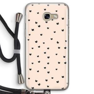 CaseCompany Kleine kattenkopjes: Samsung Galaxy A5 (2017) Transparant Hoesje met koord