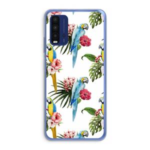 CaseCompany Kleurrijke papegaaien: Xiaomi Redmi 9T Transparant Hoesje