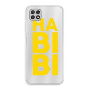 CaseCompany Habibi Blue: Samsung Galaxy A22 4G Transparant Hoesje