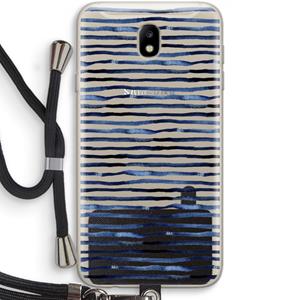 CaseCompany Verrassende lijnen: Samsung Galaxy J7 (2017) Transparant Hoesje met koord