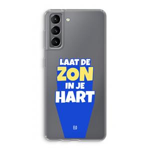 CaseCompany Laat de zon in je hart: Samsung Galaxy S21 Transparant Hoesje