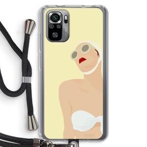 CaseCompany Summer: Xiaomi Redmi Note 10S Transparant Hoesje met koord