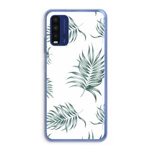 CaseCompany Simple leaves: Xiaomi Redmi 9T Transparant Hoesje