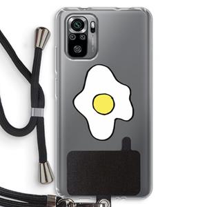 CaseCompany Spiegelei: Xiaomi Redmi Note 10S Transparant Hoesje met koord