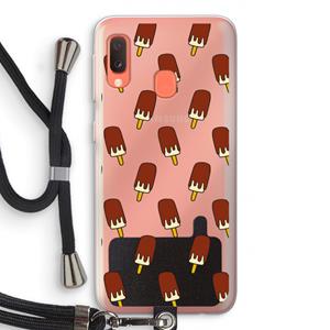 CaseCompany Yummy: Samsung Galaxy A20e Transparant Hoesje met koord