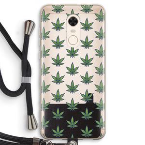 CaseCompany Weed: Xiaomi Redmi 5 Transparant Hoesje met koord