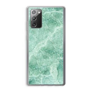 CaseCompany Groen marmer: Samsung Galaxy Note 20 / Note 20 5G Transparant Hoesje