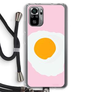 CaseCompany Sunny side up: Xiaomi Redmi Note 10S Transparant Hoesje met koord