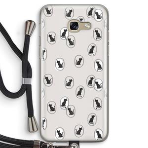 CaseCompany Miauw: Samsung Galaxy A5 (2017) Transparant Hoesje met koord