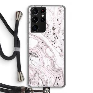 CaseCompany Mengelmoes: Samsung Galaxy S21 Ultra Transparant Hoesje met koord