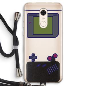 CaseCompany Game On: Xiaomi Redmi 5 Transparant Hoesje met koord