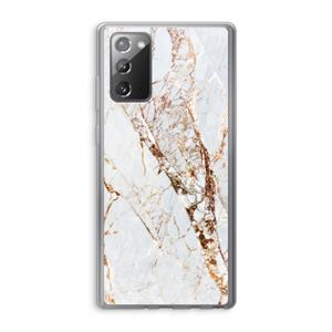 CaseCompany Goud marmer: Samsung Galaxy Note 20 / Note 20 5G Transparant Hoesje