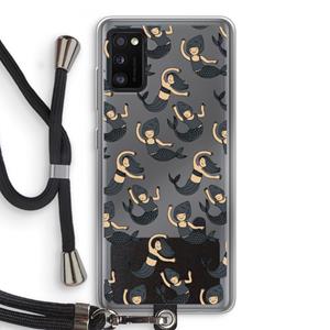 CaseCompany Zeemeermin: Samsung Galaxy A41 Transparant Hoesje met koord