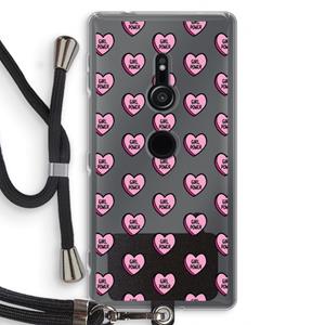 CaseCompany GIRL POWER: Sony Xperia XZ2 Transparant Hoesje met koord