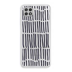CaseCompany Moroccan stripes: Samsung Galaxy A22 4G Transparant Hoesje