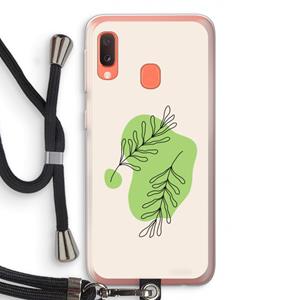 CaseCompany Beleaf in you: Samsung Galaxy A20e Transparant Hoesje met koord