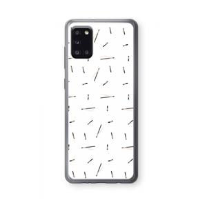 CaseCompany Hipster stripes: Samsung Galaxy A31 Transparant Hoesje