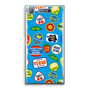 CaseCompany Fruitsticker: Sony Xperia XZ1 Transparant Hoesje