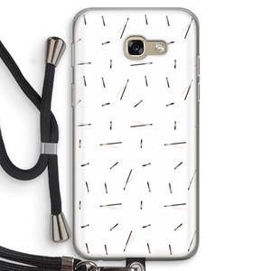 CaseCompany Hipster stripes: Samsung Galaxy A5 (2017) Transparant Hoesje met koord