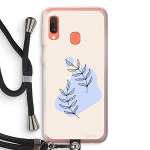 CaseCompany Leaf me if you can: Samsung Galaxy A20e Transparant Hoesje met koord