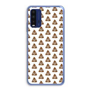 CaseCompany Poop emoji: Xiaomi Redmi 9T Transparant Hoesje