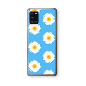 CaseCompany Margrietjes: Samsung Galaxy A31 Transparant Hoesje