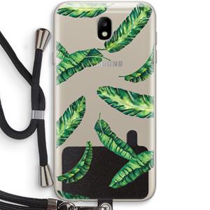 CaseCompany Lange bladeren: Samsung Galaxy J7 (2017) Transparant Hoesje met koord