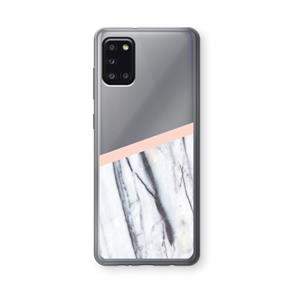 CaseCompany A touch of peach: Samsung Galaxy A31 Transparant Hoesje