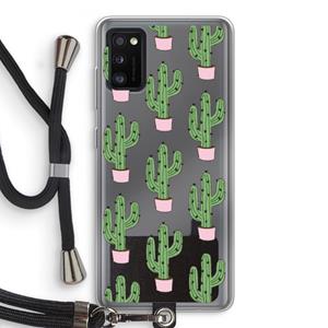 CaseCompany Cactus Lover: Samsung Galaxy A41 Transparant Hoesje met koord