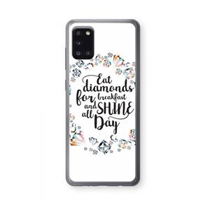CaseCompany Diamonds: Samsung Galaxy A31 Transparant Hoesje
