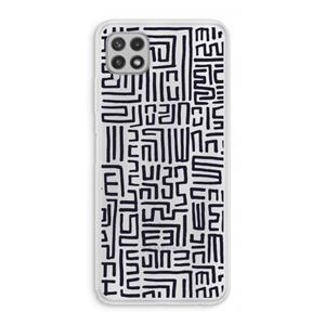 CaseCompany Moroccan Print: Samsung Galaxy A22 4G Transparant Hoesje