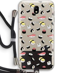 CaseCompany Sushi time: Samsung Galaxy J7 (2017) Transparant Hoesje met koord