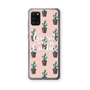 CaseCompany Cactus quote: Samsung Galaxy A31 Transparant Hoesje