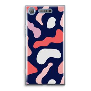 CaseCompany Memphis Shapes Pink: Sony Xperia XZ1 Transparant Hoesje