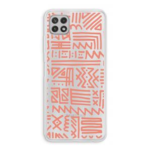 CaseCompany Marrakech Pink: Samsung Galaxy A22 4G Transparant Hoesje