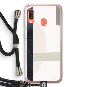 CaseCompany Baca: Samsung Galaxy A20e Transparant Hoesje met koord