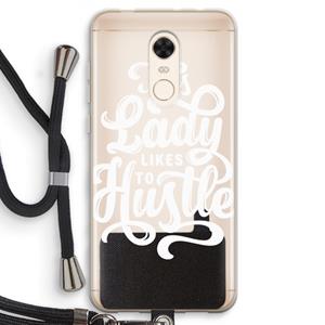 CaseCompany Hustle Lady: Xiaomi Redmi 5 Transparant Hoesje met koord
