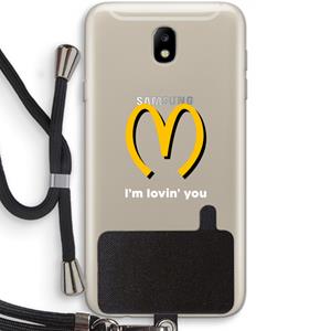 CaseCompany I'm lovin' you: Samsung Galaxy J7 (2017) Transparant Hoesje met koord