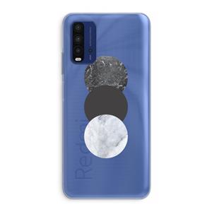 CaseCompany Marmeren cirkels: Xiaomi Redmi 9T Transparant Hoesje