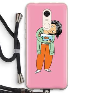 CaseCompany Visknuffel: Xiaomi Redmi 5 Transparant Hoesje met koord