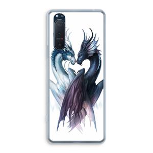 CaseCompany Yin Yang Dragons: Sony Xperia 5 II Transparant Hoesje