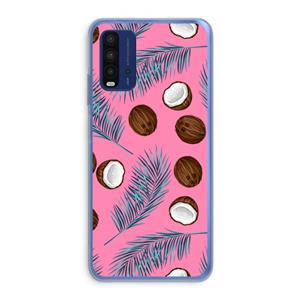 CaseCompany Kokosnoot roze: Xiaomi Redmi 9T Transparant Hoesje