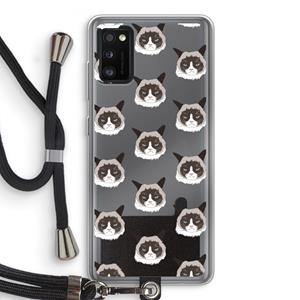CaseCompany It's a Purrr Case: Samsung Galaxy A41 Transparant Hoesje met koord