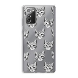 CaseCompany Kitten: Samsung Galaxy Note 20 / Note 20 5G Transparant Hoesje
