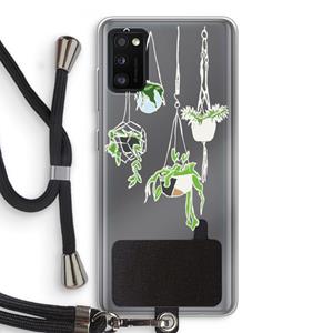 CaseCompany Hang In There: Samsung Galaxy A41 Transparant Hoesje met koord