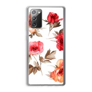 CaseCompany Roosjes: Samsung Galaxy Note 20 / Note 20 5G Transparant Hoesje