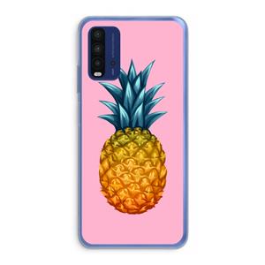 CaseCompany Grote ananas: Xiaomi Redmi 9T Transparant Hoesje