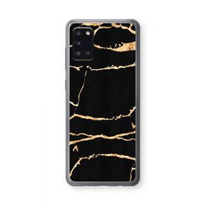 CaseCompany Gouden marmer: Samsung Galaxy A31 Transparant Hoesje