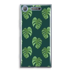 CaseCompany Monstera leaves: Sony Xperia XZ1 Transparant Hoesje